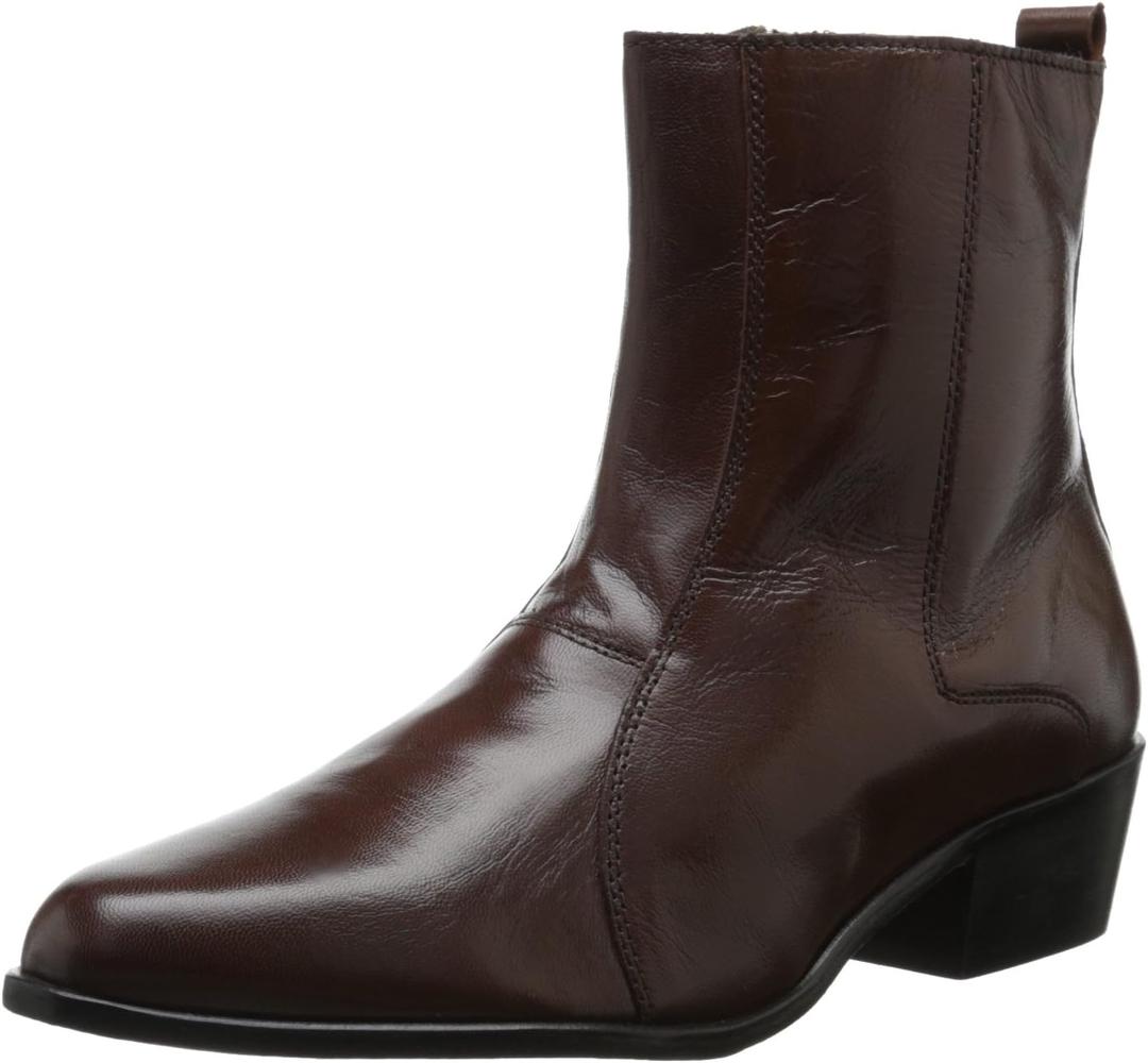 Stacy Adams Men's Santos Plain-Toe Side Zipper Boot (11.5, Cognac)