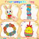 100+ Pieces Easter Foam DIY Craft Kit with Double-Sided Punch-Outs - Bunnies, Eggs, Carrot, Chicks for Easter Decorations Projects, Bulletin Boards, Easter Day, Spring Party Fun