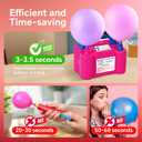 Electric Balloon Pump,110V 600W Portable Dual Nozzles Balloon Pump,Air Pump Balloon Blower for Party Decorations with Tying Tool
