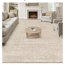 Nakagishi 10x14 Area Rugs Living Room: Washable Large Vintage Beige Rug Neutral Non-Slip Soft Stain Resistant Indoor Carpet for Bedroom Nursery Dining Room Under Table Bed Home House Office Playroom