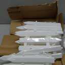 MCEAST 36 Pieces Christmas Tree Fences White Picket Fence Border 4.6 x 12 Inches Mini Plastic Decorative Fences Christmas Tree Barrier for Dogs Kids Home Wedding Fairy Garden Party