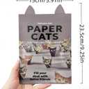 4 x 3D Origami Paper Cats, 50 Sheets DIY Origami Paper for Kids & Adults, Fun Creative Art Project, Desk Decor and Gift for Pet Lovers (CATS)