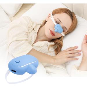 Smart Anti-Snoring Device, Smart Snore Stopper with Strong and Weak Modes for Snoring Reminder, Relief, Easy Use, AI Automatic Monitoring Portable Snore Solution for Home Office Travel (Blue)