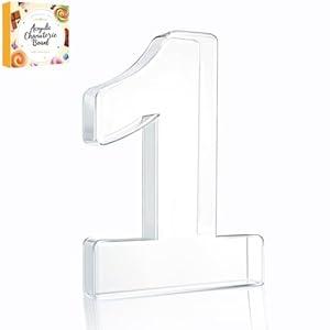 10" Acrylic Charcuterie Letters Fillable Tray, Reusable Alphabet Number Shaped Serving Plates for Charcuterie Board, Display Fruit, Candy, Cake, Party Decor, Birthday, Anniversary (1）