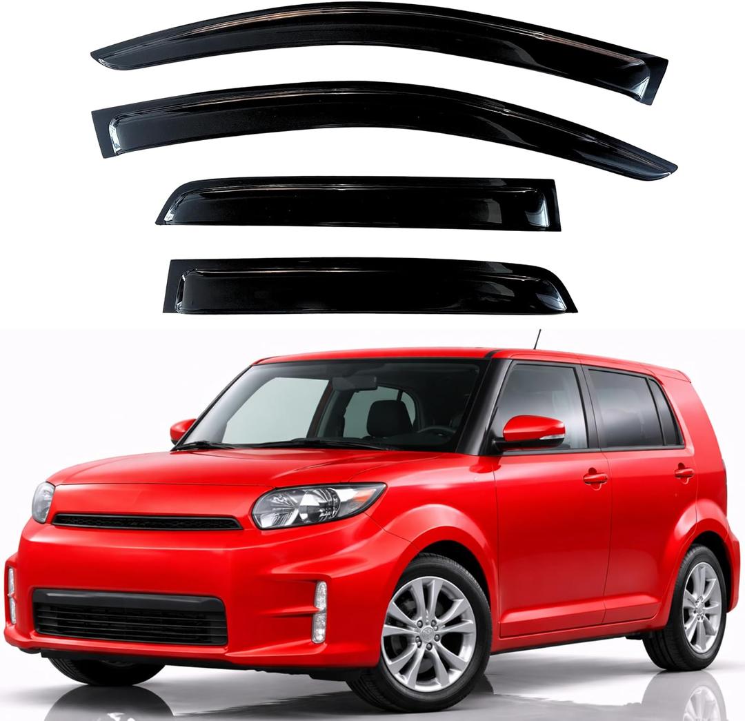 KPY Rain Guards Fit for 2008-2015 Scion xB, Out-Channel Window Visors Vent Wind Deflectors 4PC, Car Accessories for 08-15 Scion xB