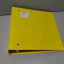 Samsill Durable 3 Inch Binder, D Ring Binder, Customizable Clear View Cover, Lemon Yellow, Holds 625 Pages