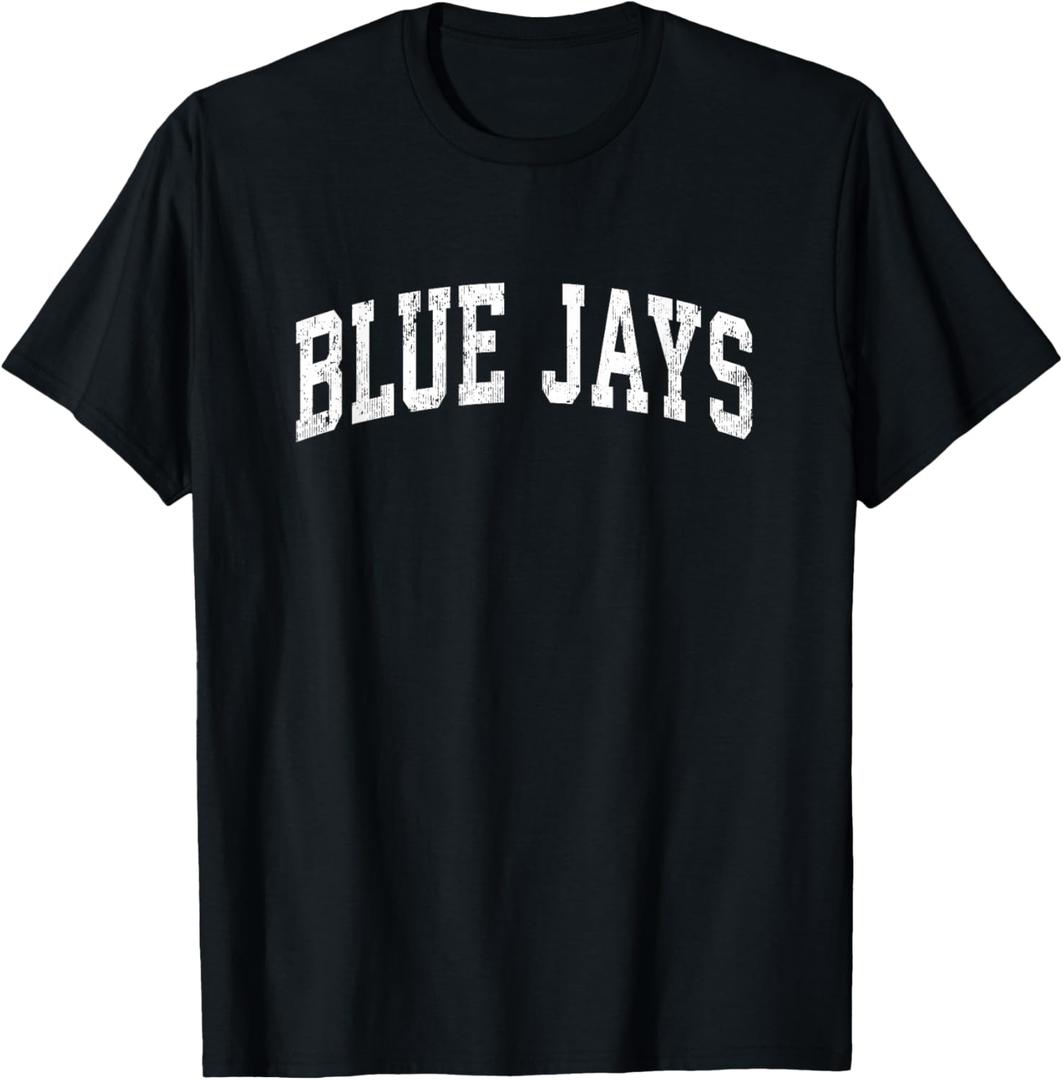 Blue Jays Mascot Vintage Athletic Sports Name Design T-Shirt