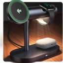 iVANKY 4 in 1 Qi2 Certified Wireless Charger Stand for iPhone 17e, Night Light for MagSafe Charging Station, 25W Charge for iPhone 17/16/15/14/13 Plus/Pro/Max,Apple iWatch, Airpods (with 33W Adapter)