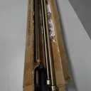 TWOPAGES Adjustable Curtain Rod, Heavy Duty Curtain Rod Set with Brackets and Rings, 1 Inch Diameter Wall Mounted Drapery Rod 28 to 76 Inch Length, Gold