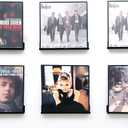 IEEK Vinyl Record Shelf Wall Mount,6 PCS Black Acrylic Album Record Holder Display Shelf,Display Your Daily Listening in Style