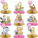 Winnie Centerpieces for Baby Shower Decorations Girls Table Centerpieces for Birthday Decorations 9Pcs