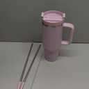 40 oz Tumbler with Handle and Straw, 2 in 1 Lid, Vacuum Insulated Stainless Steel Double Wall Water Bottle Travel Mug - Holiday Gifts for Women Men - Lavender