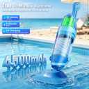 Cordless Pool Vacuum for Inground & Above Ground Pools: 23.8 GPM Powerful Stable Suction, Telescopic Pole up to 90.6", 60-Min Runtime, Extra-Large Filter & Rechargeable Pool Cleaner for Spas/Hot Tubs