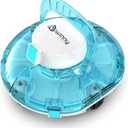 (2025 Upgrade) Cordless Robotic Pool Cleaner, Lasts 80 Min, Automatic Vacuum for Above-Ground Pools up to 645 Sq.ft, Portable, Self-Parking (Transparent Blue)