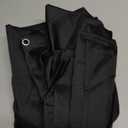 LLSCL Fabric Shower Curtain Liner, Waterproof Hotel Quality, Bathroom Curtains Rust Resistant Grommets, 72 x 72 Machine Washable (Black)