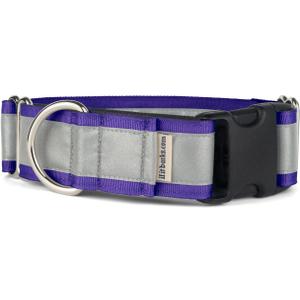 If It Barks - 1.5" Reflective Martingale Collar with Quick Snap Buckle for Dogs - Adjustable - Made in USA - Strong, Durable, and Comfy - Ideal for Training - Fits Most Breeds - Small, Purple