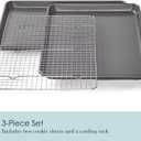Chicago Metallic Professional Non-Stick Cookie and Jelly-Roll Pan Set with Cooling Rack, 17 by 12.25 Inches