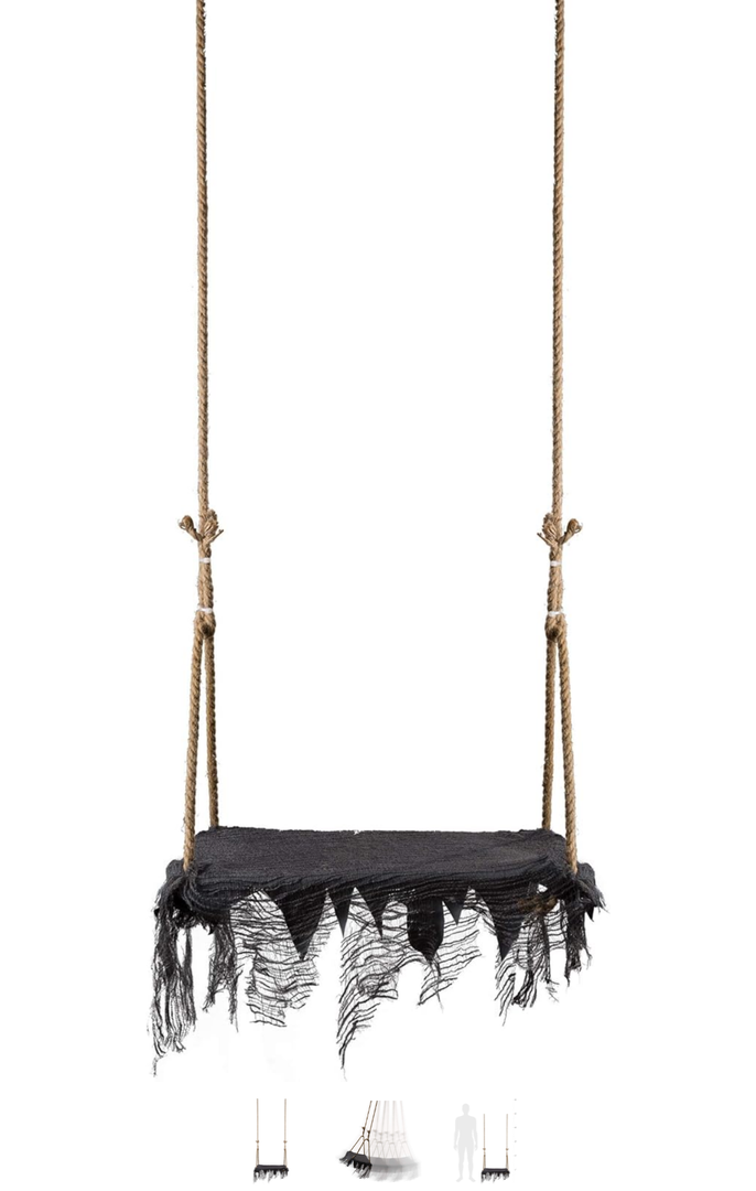 Spirit Halloween 5 Ft Ghost Swing Animatronic | Decorations | Animated | Haunted House Décor