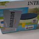 Intex 28021E Pool Cover: For 10ft Round Easy Set Pools Includes Rope Tie Drain Holes 12in Overhang Snug Fit