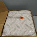 HOMERILLA Sectional Couch Covers for Sectional Sofa L Shaped Sofa Cover Blanket 2 Pieces L Shape Furniture Protector for Pets Dogs(Khaki White, X-Large)