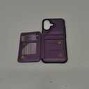 Vinich for iPhone 16 Wallet Case with Card Holder, RFID Blocking Credit Slots Kickstand Shockproof Phone Cover Fit for iPhone 16 6.1" Purple