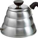 Hario V60 "Buono" Drip Kettle Stovetop Gooseneck Coffee Kettle 1.0L, Stainless Steel,Silver