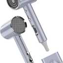 Hair Dryer Professional Ionic Blow Dryer Fast Drying for Women Men Kids, Hair Dryer Lightweight Portable Travel Hairdryer Styling Tools & Appliances with Styling Nozzle Reducing Frizz (Grey)