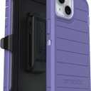 OtterBox iPhone 15, iPhone 14, and iPhone 13 Defender Series Pro Case - Mountain Majesty (Purple), screenless, Rugged & Durable, with Port Protection, Includes Holster Clip Kickstand