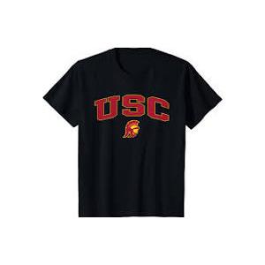 Kids USC Trojans Kids Arch Over Logo Black Officially Licensed T-Shirt , Size 2T