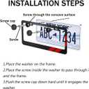 2PCS License Plate Frames Matte Black License Plate Cover Holder Aluminum Alloy Metal License Plate Covers Sport Stripe Keychain Black Tire Valve Cap Compatible with Dodge Charger Challenger (Grey)