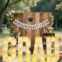 2.3FT LED Light Up GRAD Marquee Numbers, Class of 2026 Graduation Decorations for Indoor Outdoor, Large Pre-Cut Number Sign Kit for High School Senior College Graduation Party Photo Backdrop