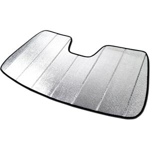 Custom Fit Car Sun Shade Windshield | Sun Visor | Car Window Shades | Fold Up Front Sunshade Visor | Compatible with Nissan Rogue (T32) 2014-2020 | CFS-559-S | Silver & Grey 1-pc Set