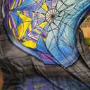 Yriujul Fabric 5x7ft Halloween Spider Web Window Photography Backdrop Horror Moon Night Vampire Gothic Background Kids Party Decorations Boys Girls Photo Props