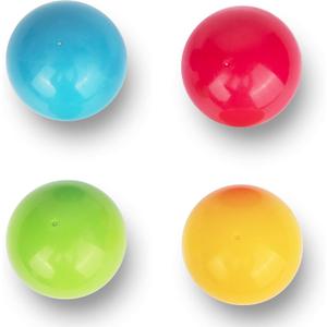 Super Durable Replacement Balls for Pound a Ball, Assortment of 4 Different Colored 1.75" Diameter Plastic Balls That Fit Most Pound a Ball Toys.