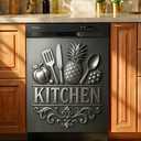 Dishwasher Magnet Cover Magnetic Refrigerator for The Front Stainless Steel