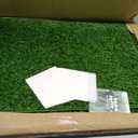 HQ4US 4LEGS Dog Grass Pad with Tray Medium 3121, Dog Litter Box with Odor Free Artificial Grass Pee Pads for Dogs Potty Tray with Hemmed Edge, Realistic for Indoor Balcony