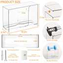 Cq acrylic Multifold Paper Towel Dispenser & Box for Bathroom,Home,Counter Top or Wall Mount, Clear Commercial Paper Towel Holder forZ Fold,C Fold,Trifold,Folded,Hand Paper and Guest Napkin Holder