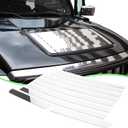 Hood Vent Deck Panel Decorative Sticker Compatible with Hummer H3 2005-2009 Louver Hood Deck Panel Air Vent Grille Cover Trim,9PCS