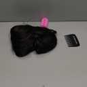 ALXNAN Hair Toppers For Women with Thinning Hair,26Inch Black Long Straight Layered Clip In Syntheticr topper hair pieces with Bangs