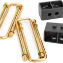 Dynofit 3 Inch Leveling Kit for 2004-2020 F150 2WD 4WD, Includes Rear Lift Blocks and Square Extended U-bolts Designed for F-150 Suspension Leaf Spring