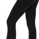Sundwudu Black Flare Yoga Pants for Women - Soft High Waist Bootcut Leggings Tall & Long Bootleg Pants for Women (Small)