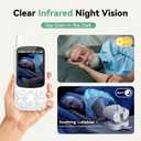 Elderly Monitor with Camera and Audio, 2-Way Talk Room Monitors for Elderly, Call Button, Med Reminder, Temp Monitoring, Night Vision, Pan-Tilt-Zoom Video Monitor for Elderly Care & Caregivers/No WiFi