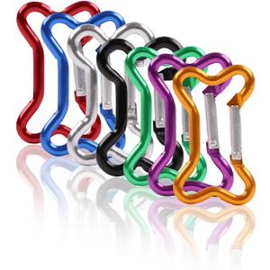 OMUKY Multicolor Carabiners Hook Clips Camping Accessories Buckle for Outdoor Hiking Traveling (Bone-7pcs)