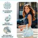 Small Gym Bag for Women, Mini Crossbody Gym Bag with Detachable Strap, Floral Tote Bag with Wet Pocket for Sport Work Fitness Travel