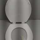 Centoco Wooden Toilet Seat Round, Closed Front with Cover, Residential, Made in the USA, 700-001, White