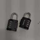 Puroma 2 Pack Combination Lock for Locker 4 Digit Outdoor Waterproof Padlock for School, Gym, Sports, Fence, Toolbox, Gate, Case, Outdoor, Hasp Storage (Black)