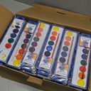 72 Pack Watercolor Paint Set, Washable Watercolor Paint Bulk for Kids, Water Color Paint with Paint Brushes, Ideal Gifts for Party Favors, School Supplies & Classroom Prizes, Art Activities, 8 Colors