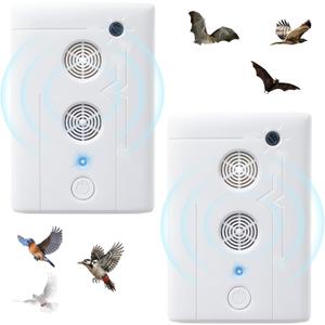2026 Ultrasonic Bird Repellent Devices Bird Repeller Outdoor Bird Deterrents Plug in Pigeon Repellent Indoor Woodpecker Goose Deterrent to Keep Birds Away from Rooftops Porch Balconies Attic