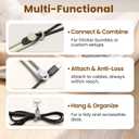 30 Pcs Silicone Data Cable Organizer, Reusable Cable Ties Wire Organizers for Office, Multipurpose Elastic Cord Wraps Cable Management for Charging Cord,Appliances,Home,Office,Kitchen,School,Travel (4.1 Inch)