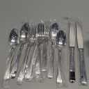 KINGSTONE 10-Piece Silverware Set, 18/10 Stainless Steel Flatware Set - Luxury Elegant Striped Cutlery with Dishwasher Safe, Durable for Family Dining, Catering, Weddings, Anniversaries Gift